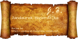 Jandaurek Honoráta névjegykártya